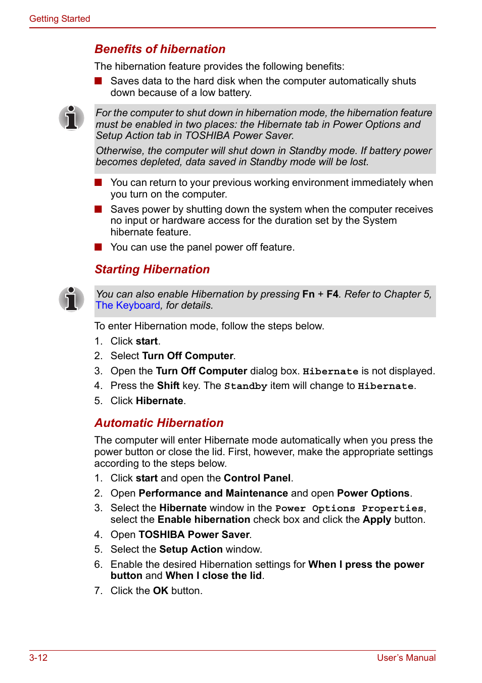 Toshiba Libretto U100 User Manual | Page 62 / 250