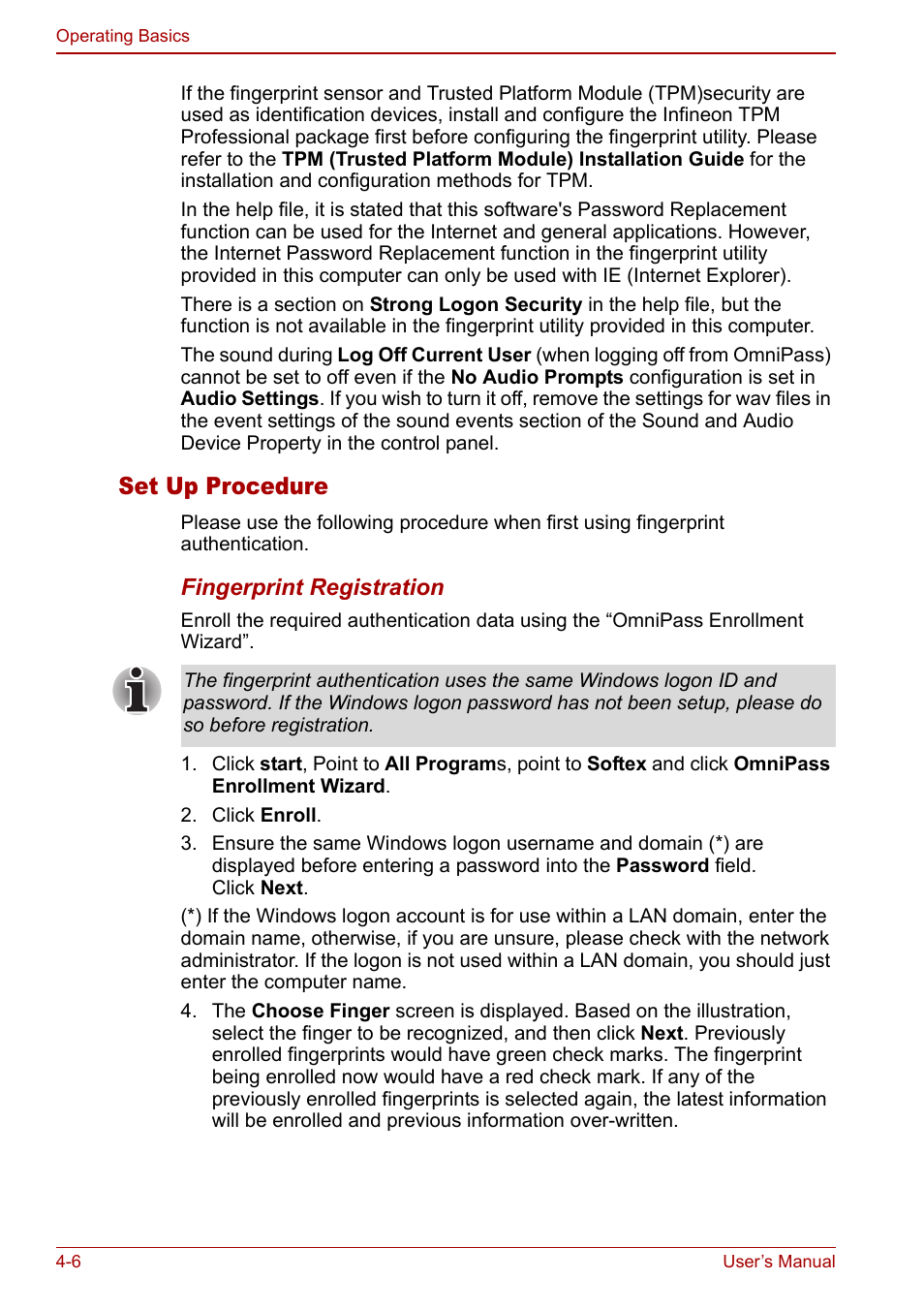 Set up procedure | Toshiba Libretto U100 User Manual | Page 76 / 250