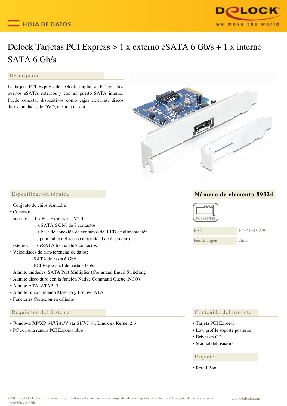 DeLOCK 89324 User Manual | 2 pages