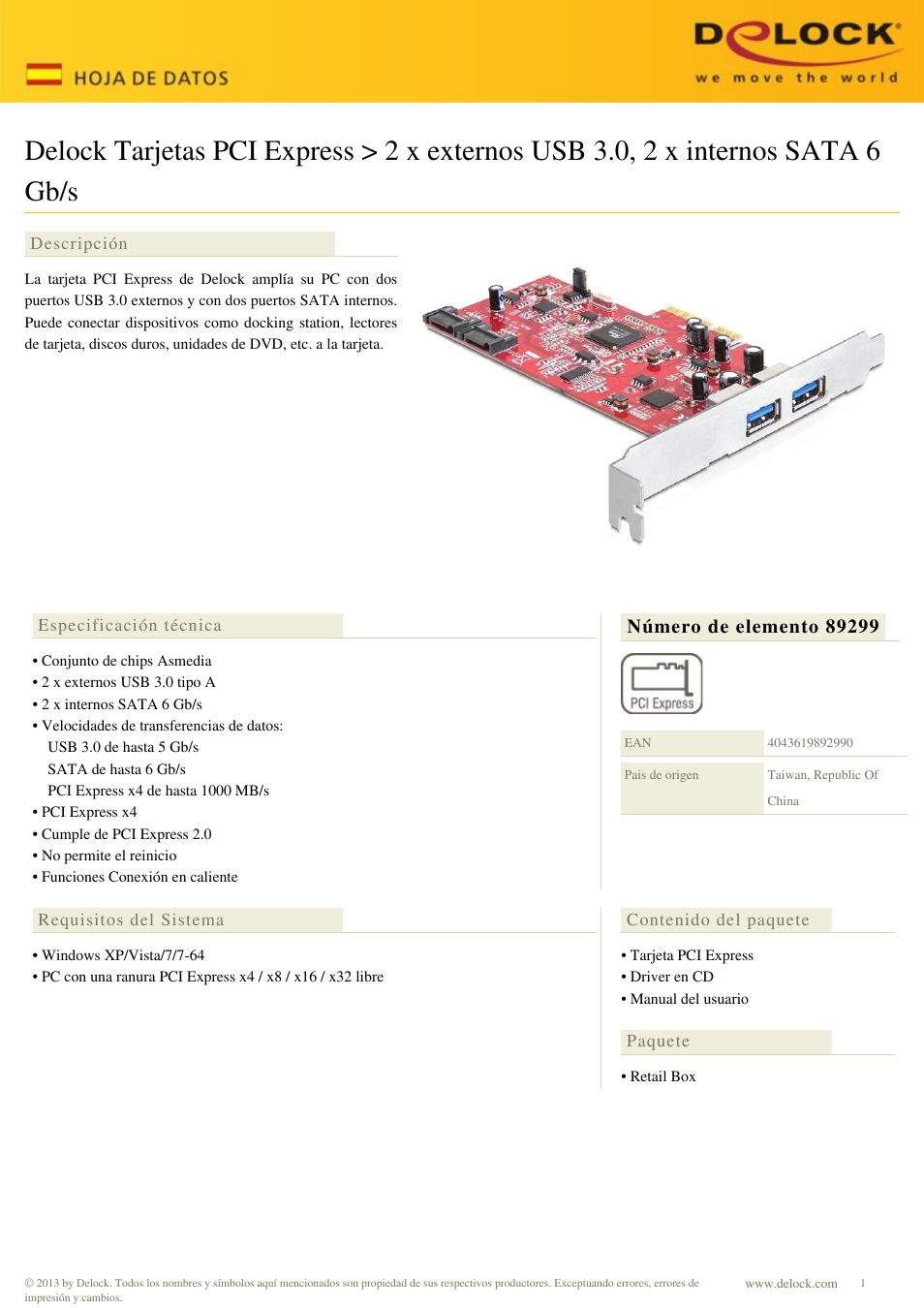 DeLOCK 89299 User Manual | 2 pages