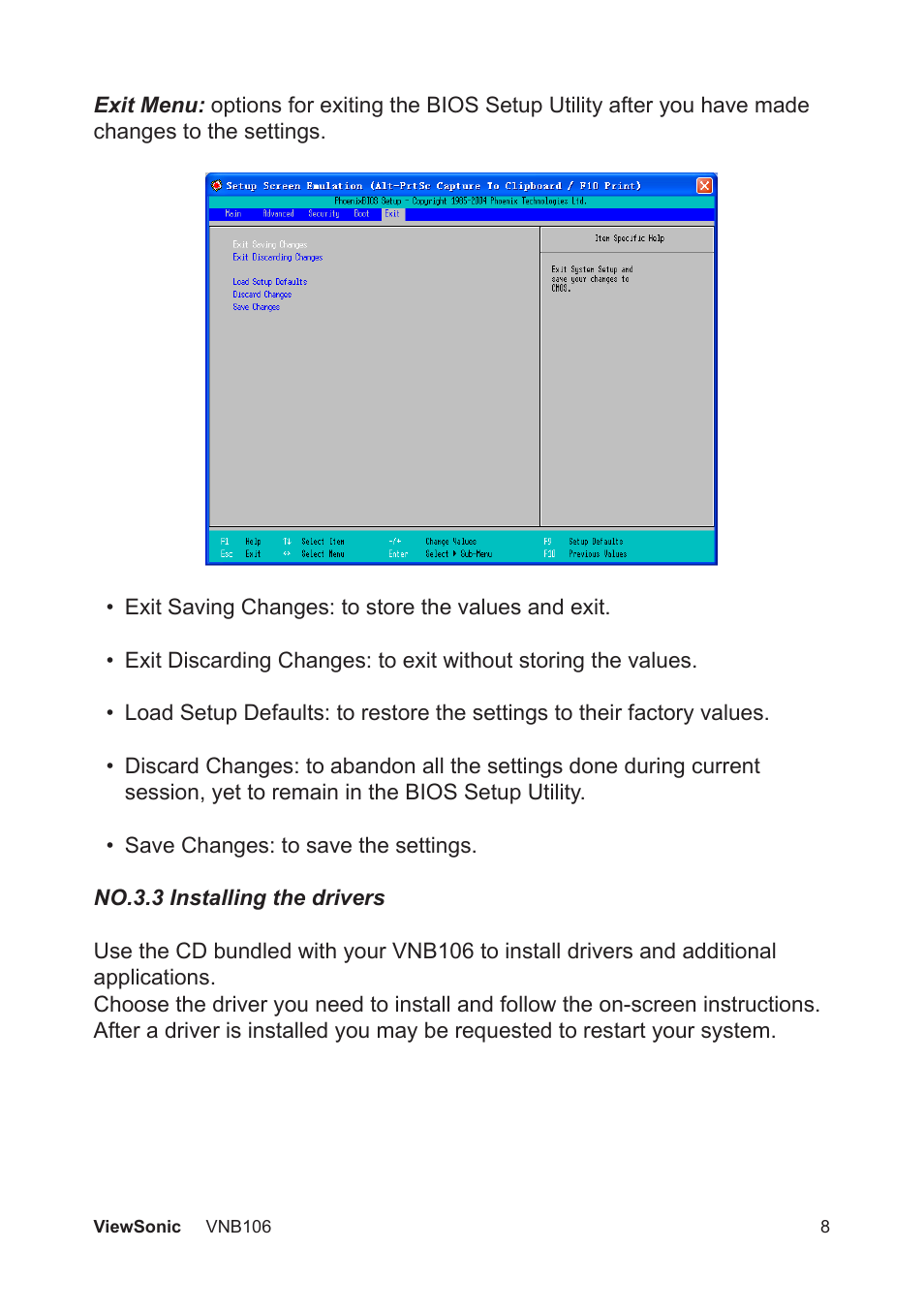 VIEWSONIC VNB106 User Manual | Page 14 / 24