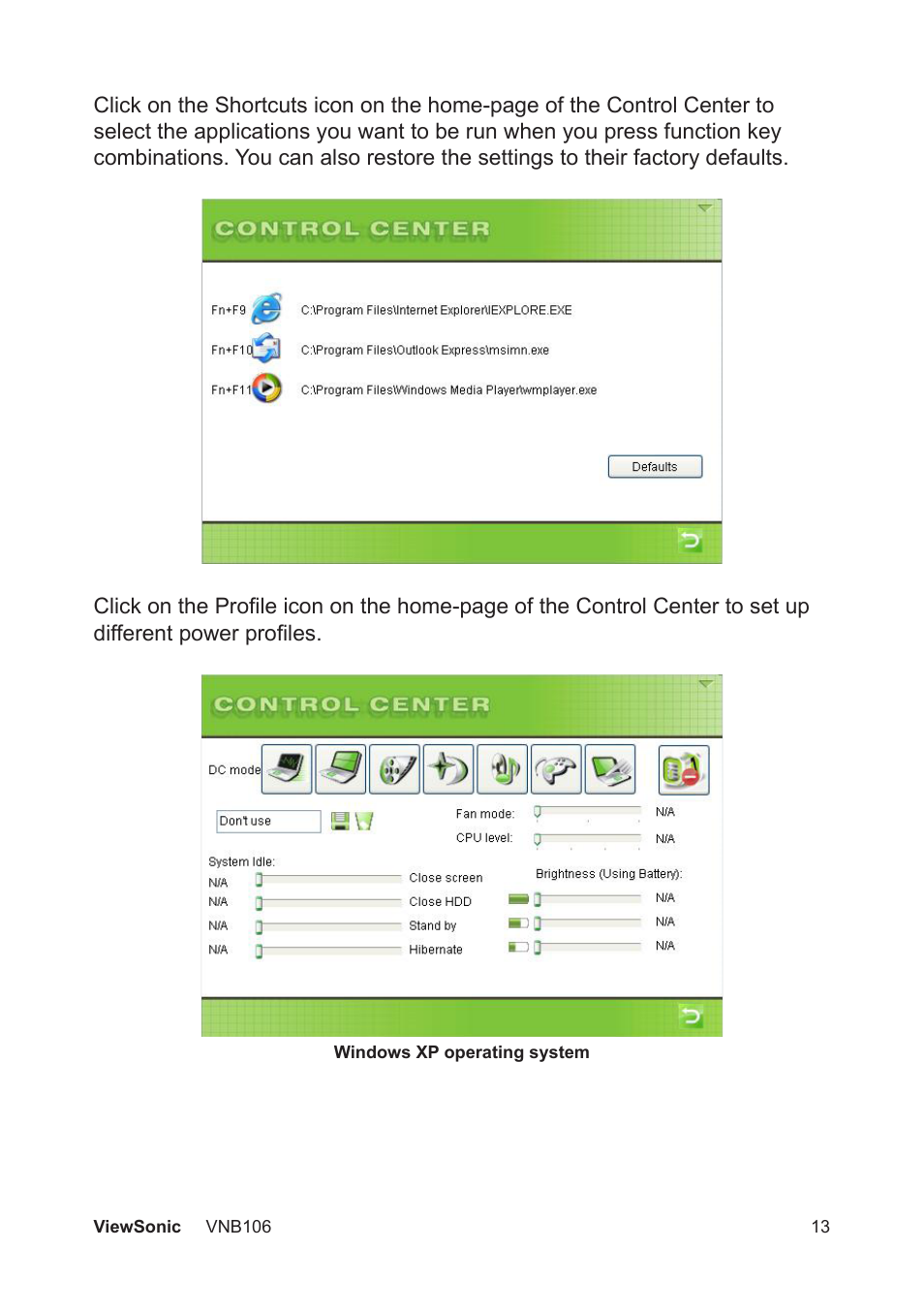 VIEWSONIC VNB106 User Manual | Page 19 / 24