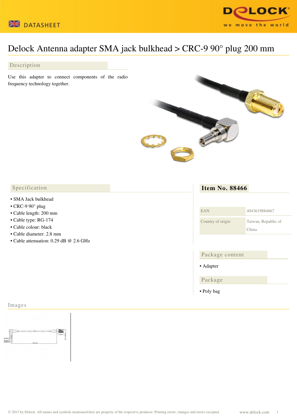 DeLOCK 88466 User Manual | 1 page