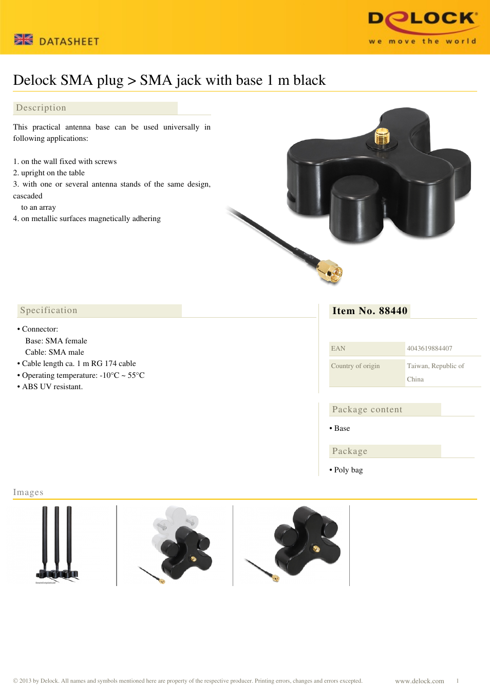 DeLOCK 88440 User Manual | 1 page