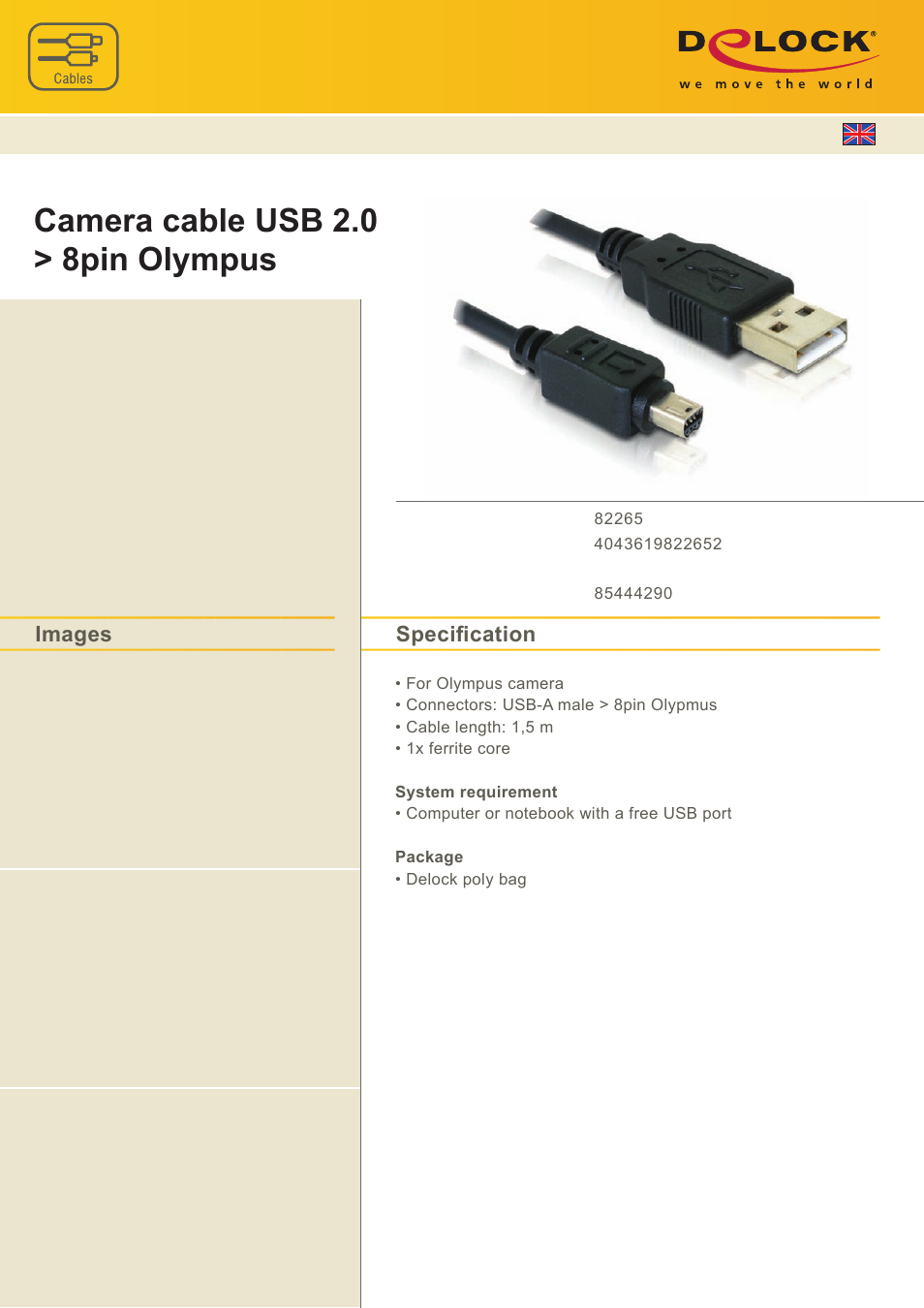 DeLOCK 82265 User Manual | 1 page