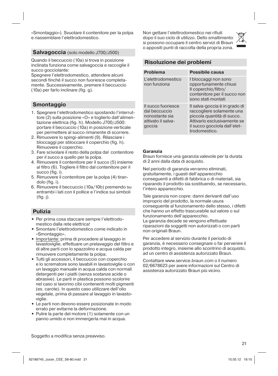 Braun Multiquick 3 J300 User Manual | Page 20 / 78