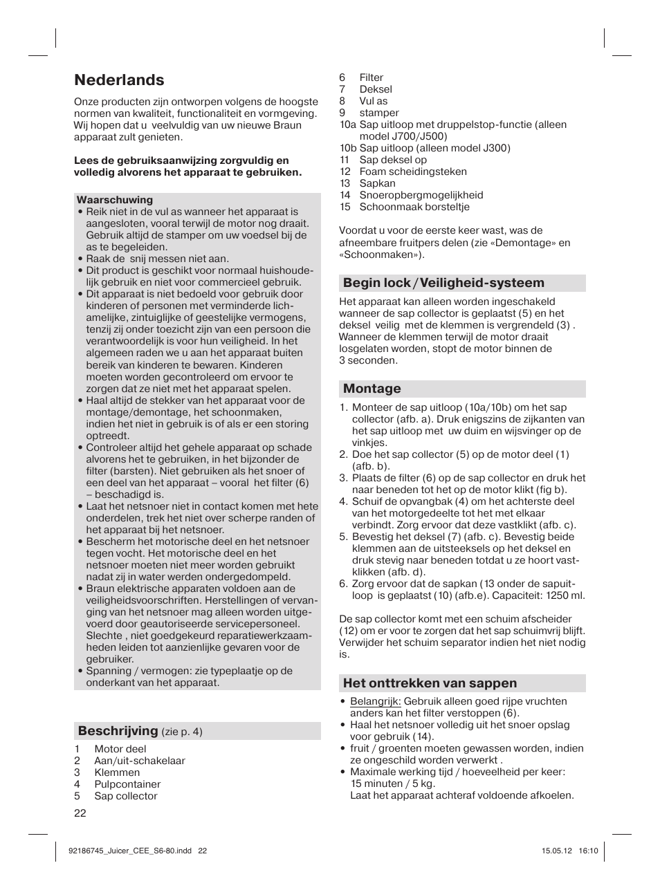Nederlands | Braun Multiquick 3 J300 User Manual | Page 21 / 78