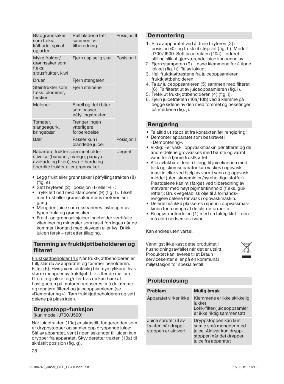 Braun Multiquick 3 J300 User Manual | Page 27 / 78