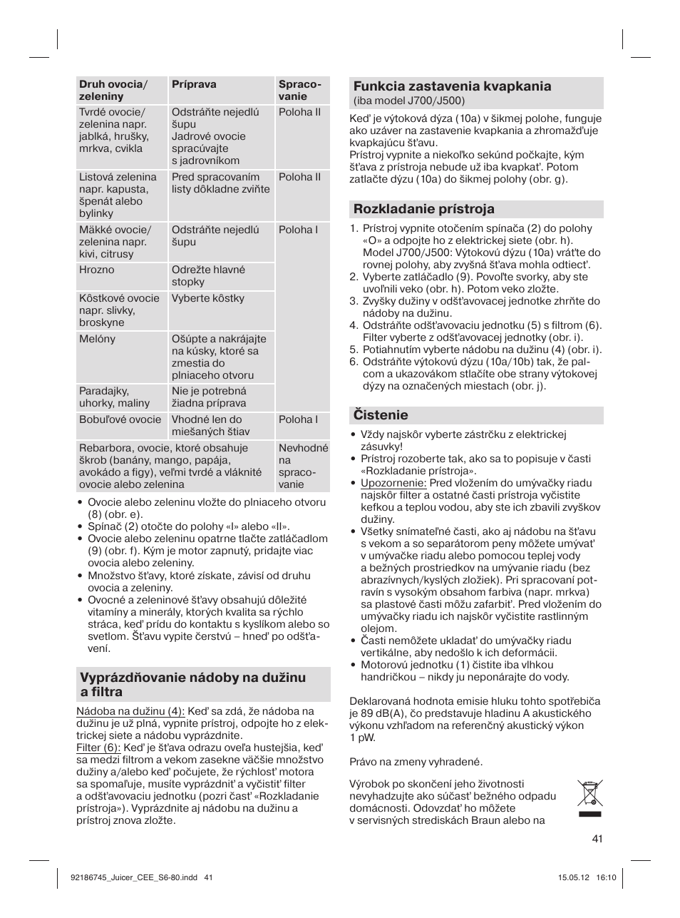 Braun Multiquick 3 J300 User Manual | Page 40 / 78