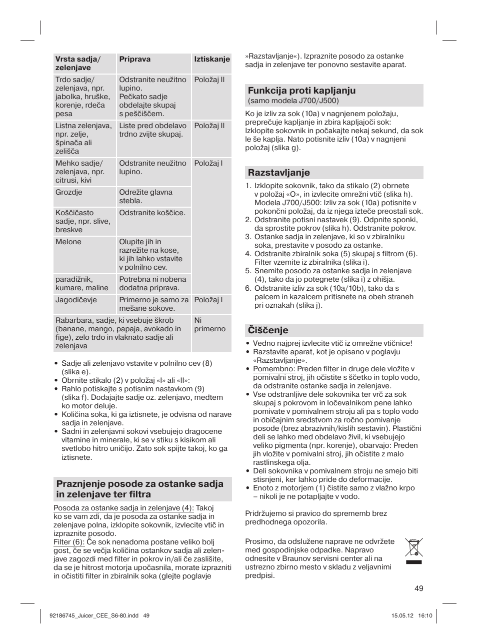 Braun Multiquick 3 J300 User Manual | Page 48 / 78