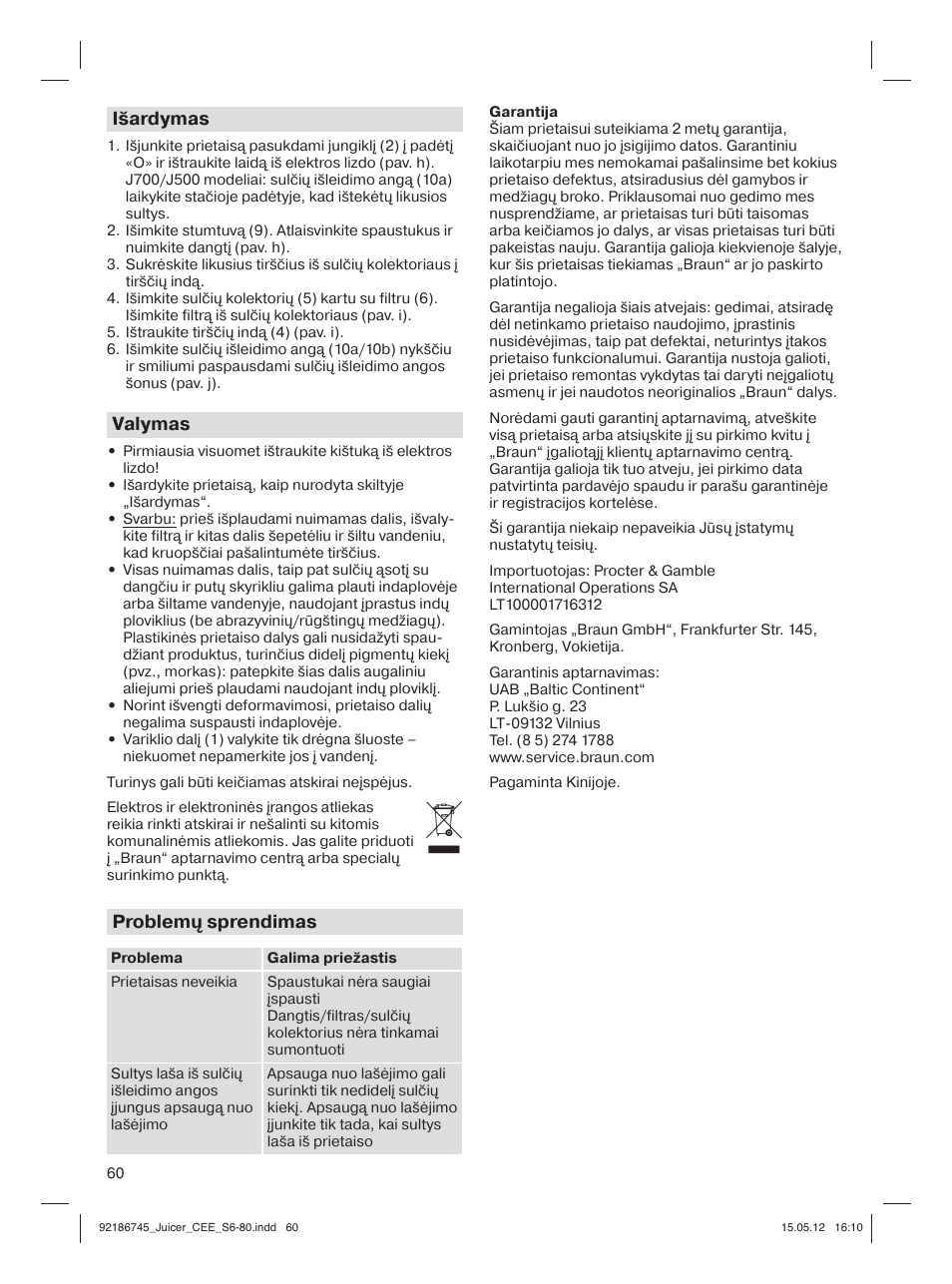 Braun Multiquick 3 J300 User Manual | Page 59 / 78