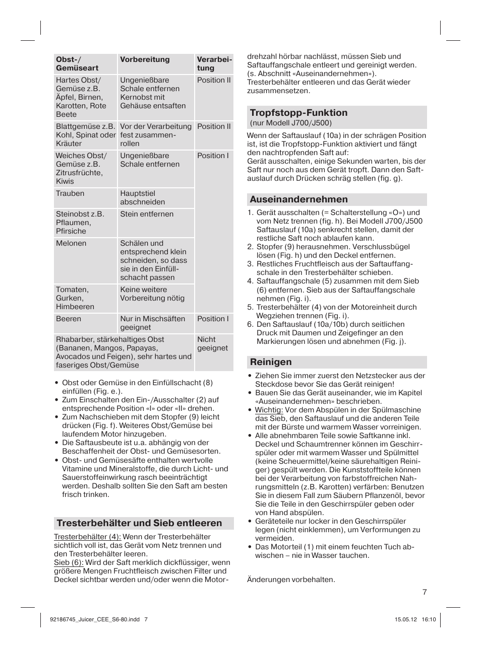 Braun Multiquick 3 J300 User Manual | Page 6 / 78