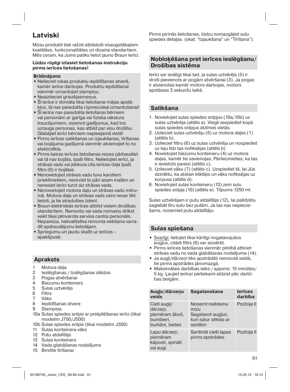 Latviski | Braun Multiquick 3 J300 User Manual | Page 60 / 78