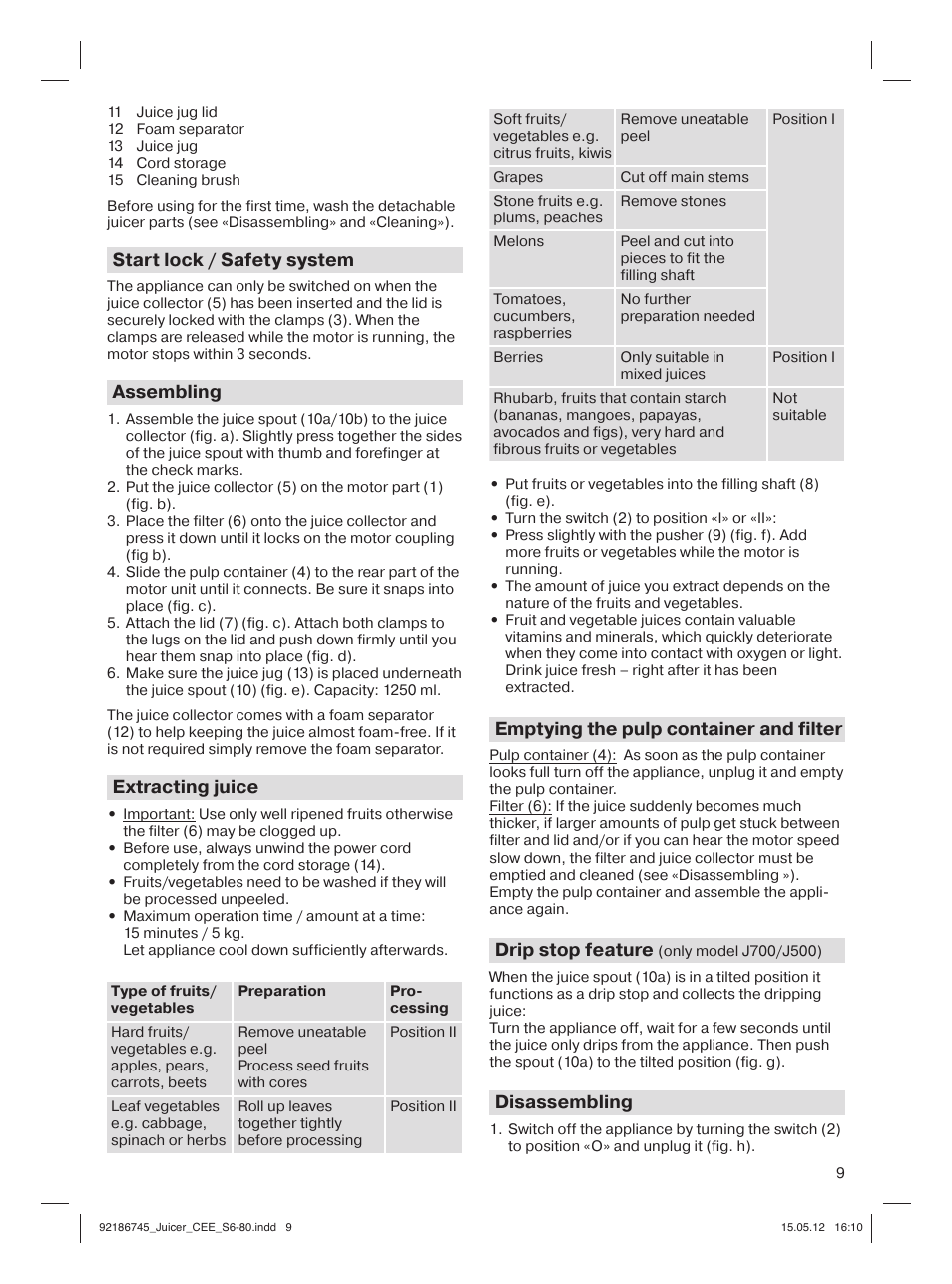 Braun Multiquick 3 J300 User Manual | Page 8 / 78