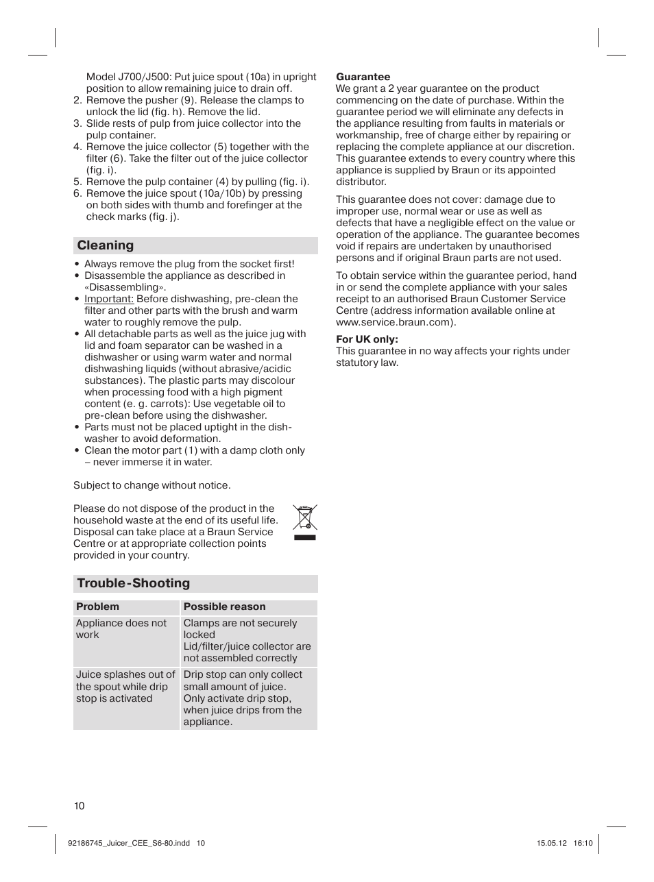 Braun Multiquick 3 J300 User Manual | Page 9 / 78