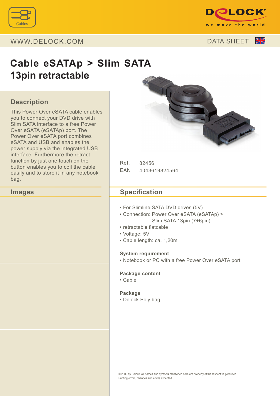 DeLOCK 82456 User Manual | 1 page