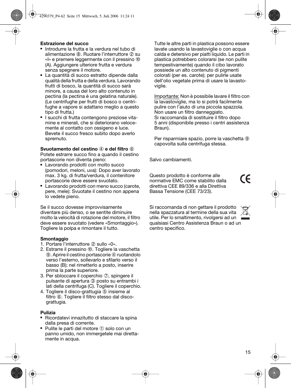 Braun Multipress automatic MP 80 User Manual | Page 15 / 57