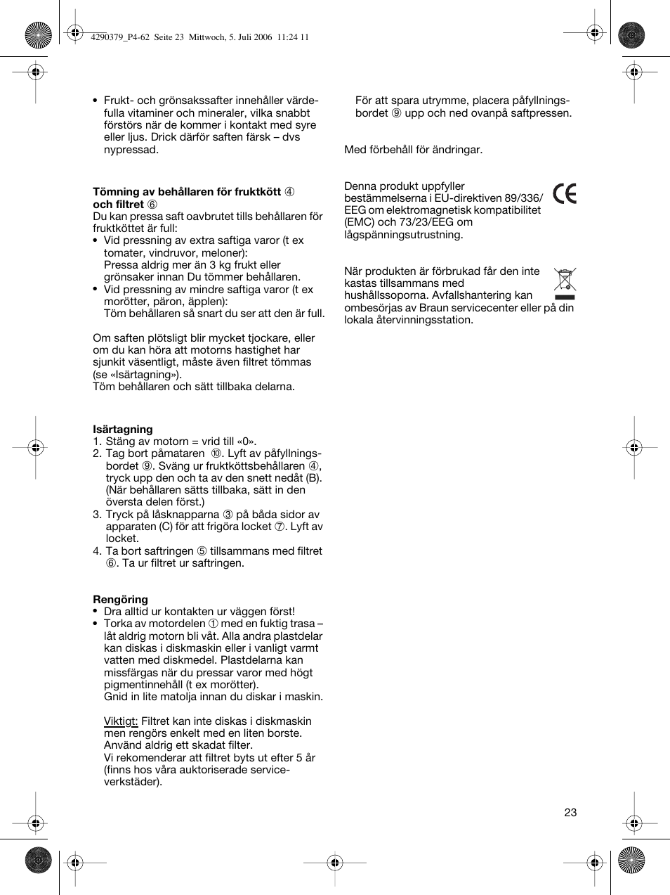 Braun Multipress automatic MP 80 User Manual | Page 23 / 57