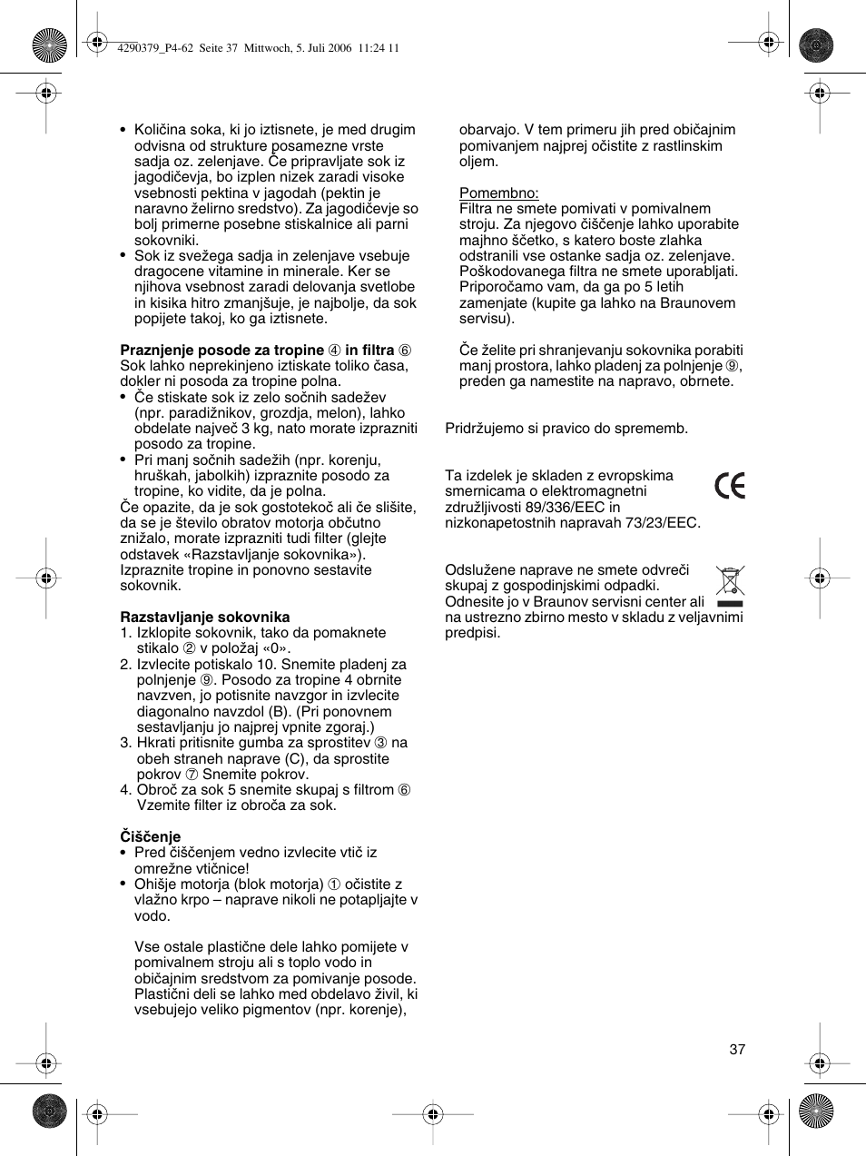 Braun Multipress automatic MP 80 User Manual | Page 37 / 57