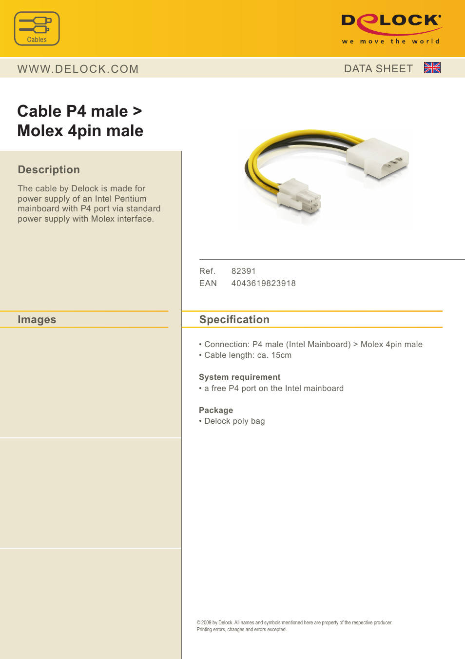 DeLOCK 82391 User Manual | 1 page