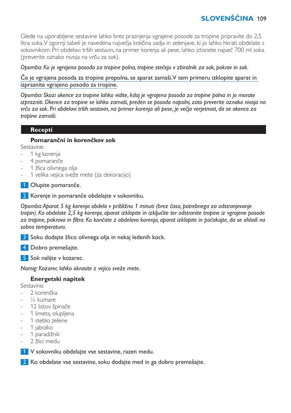 Philips HR1871 User Manual | Page 109 / 132