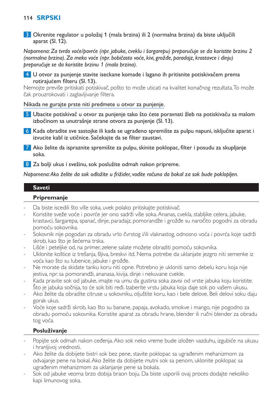 Philips HR1871 User Manual | Page 114 / 132