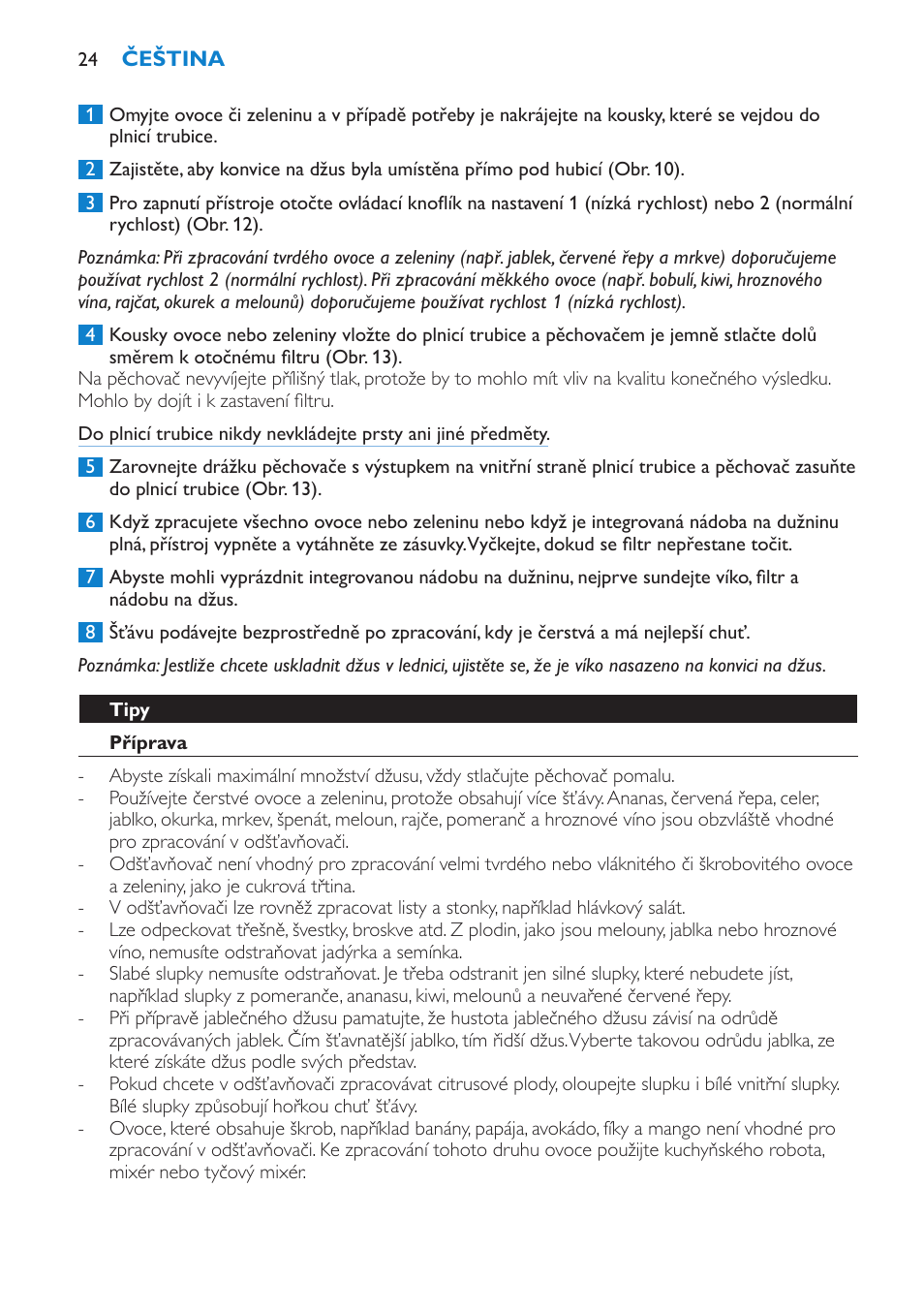 Philips HR1871 User Manual | Page 24 / 132