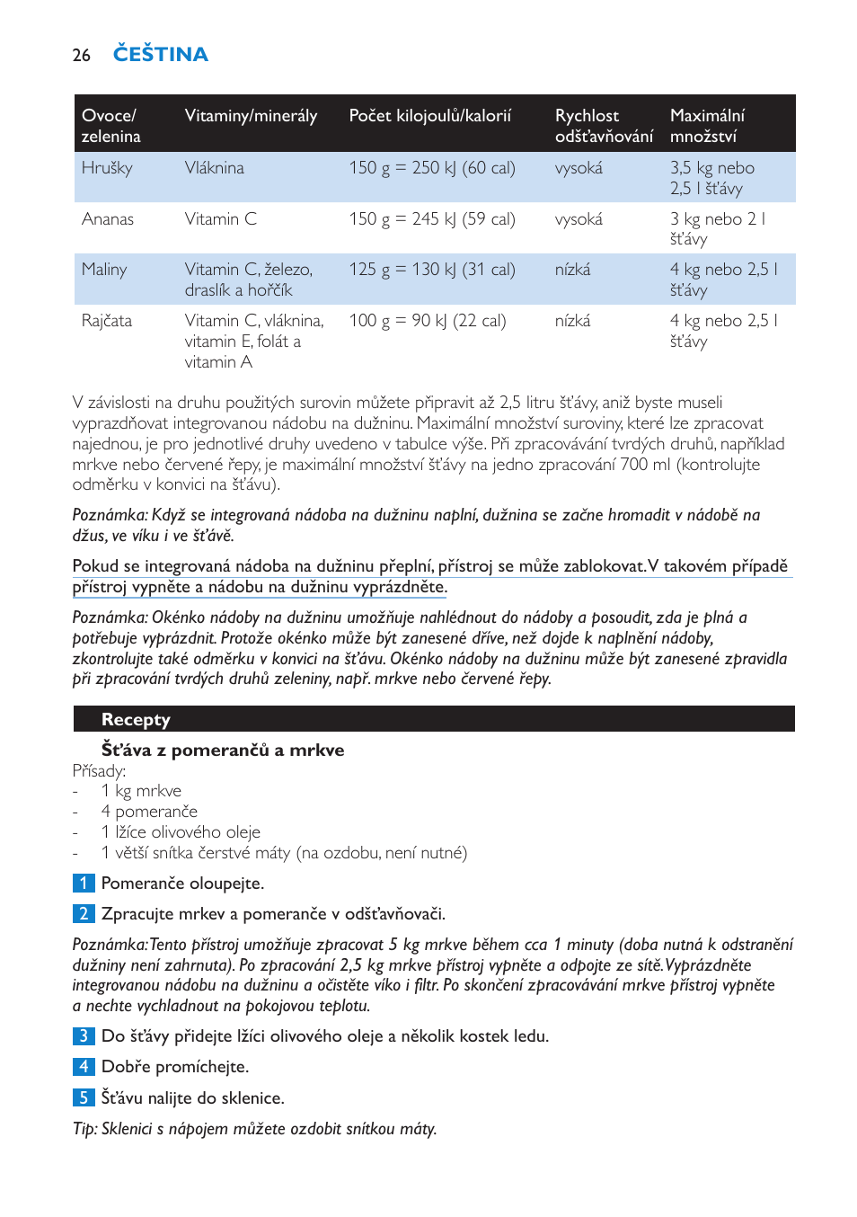 Philips HR1871 User Manual | Page 26 / 132