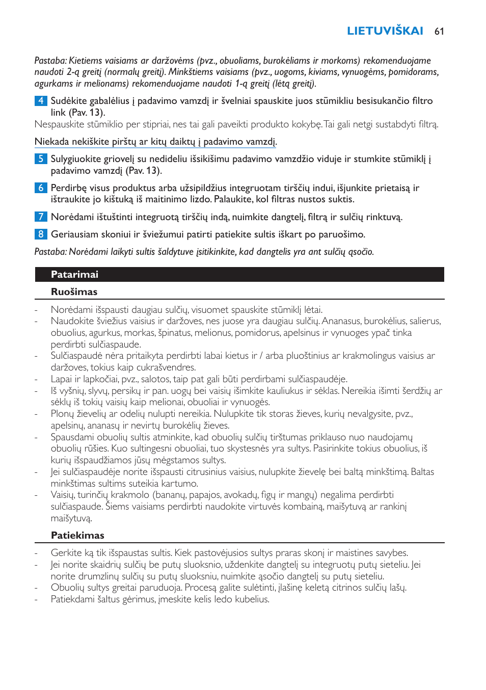 Philips HR1871 User Manual | Page 61 / 132