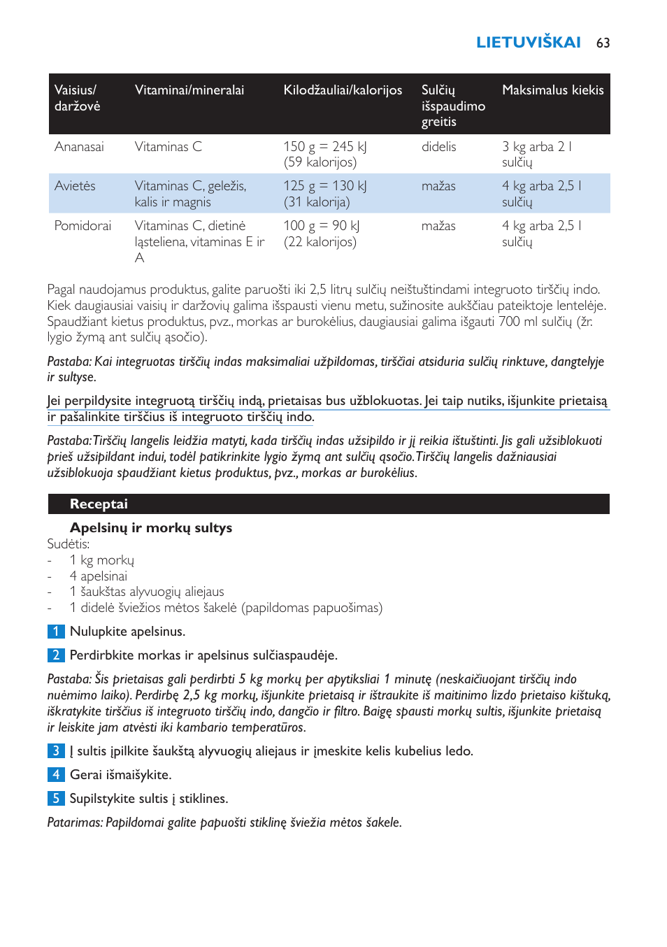 Philips HR1871 User Manual | Page 63 / 132