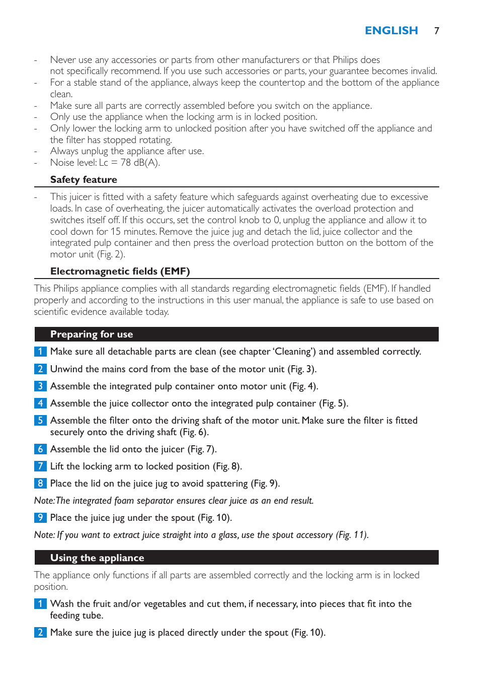 Philips HR1871 User Manual | Page 7 / 132