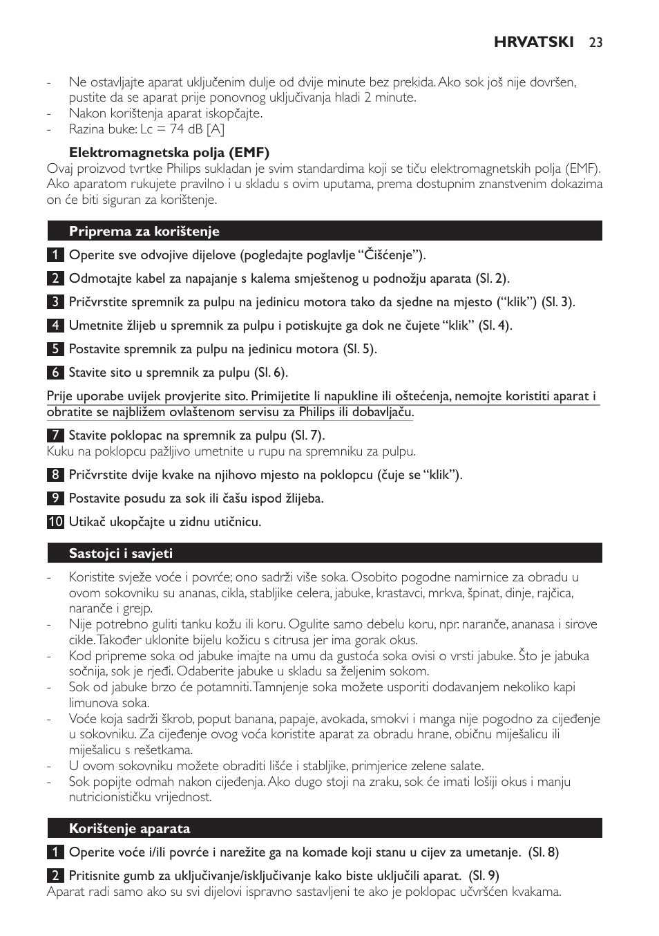 Philips HR1823 User Manual | Page 23 / 76