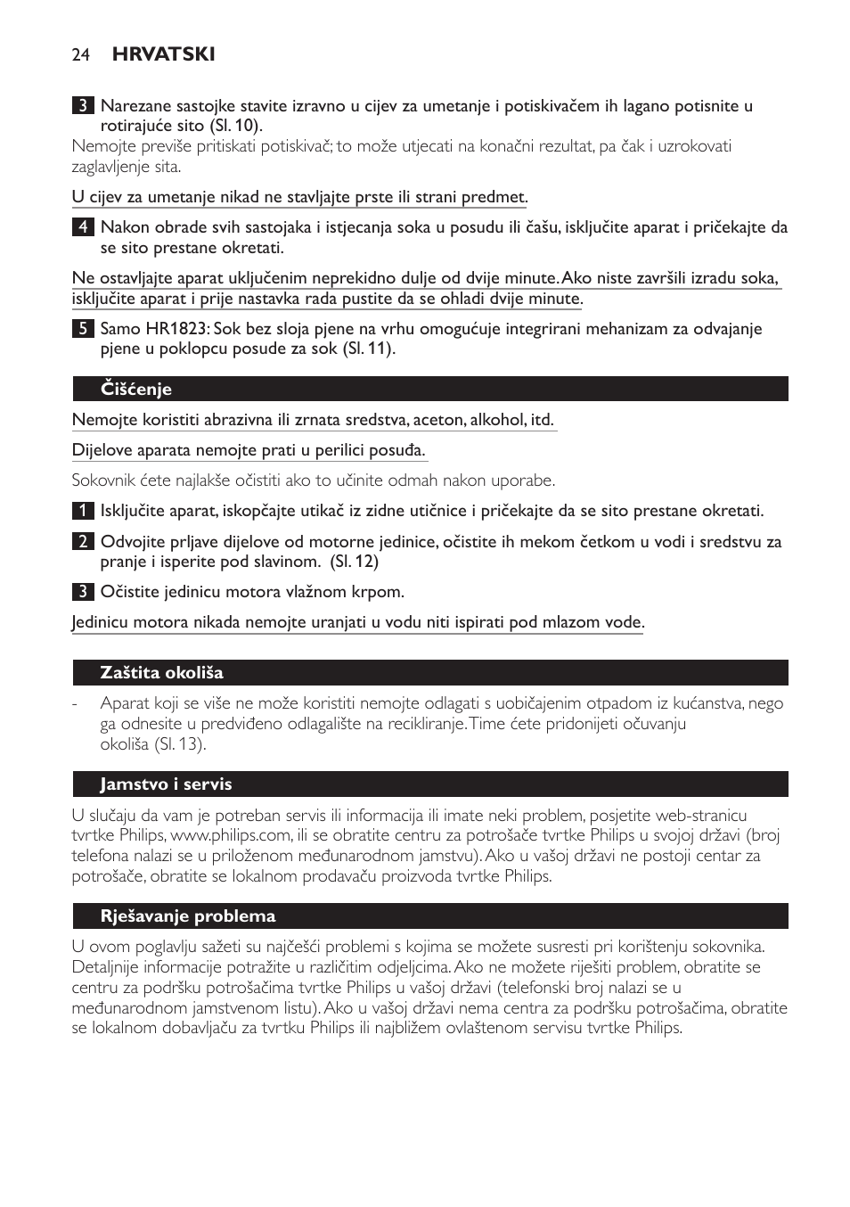 Philips HR1823 User Manual | Page 24 / 76