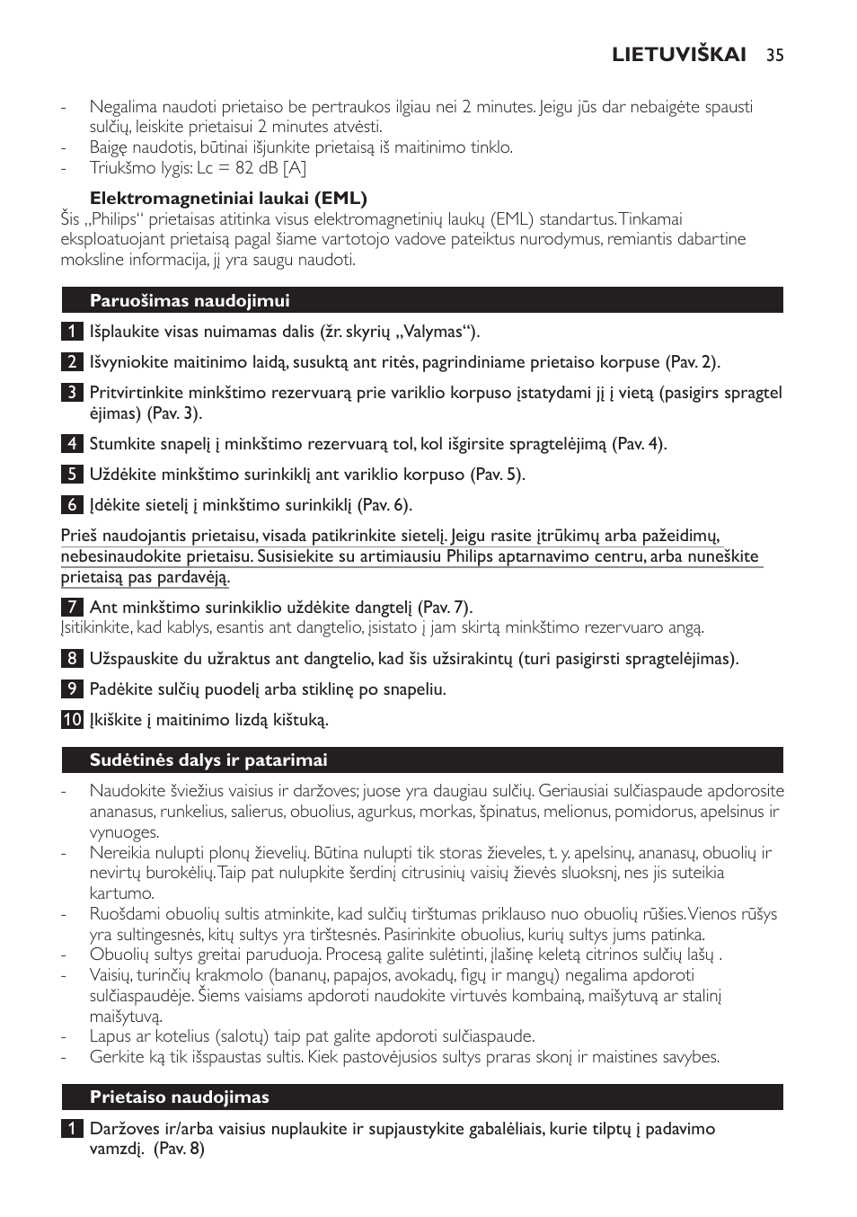 Philips HR1823 User Manual | Page 35 / 76