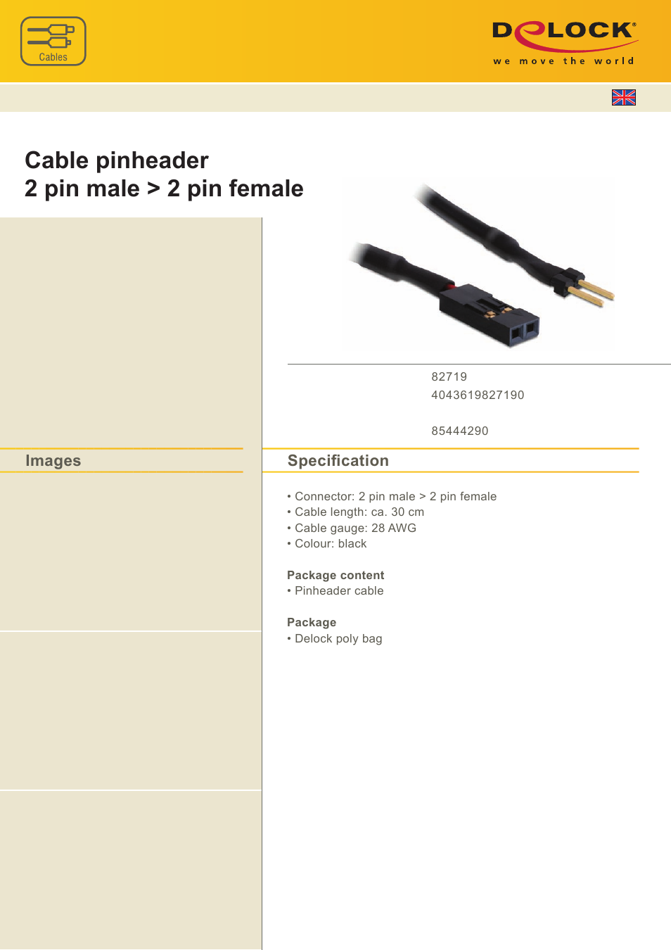 DeLOCK 82719 User Manual | 1 page