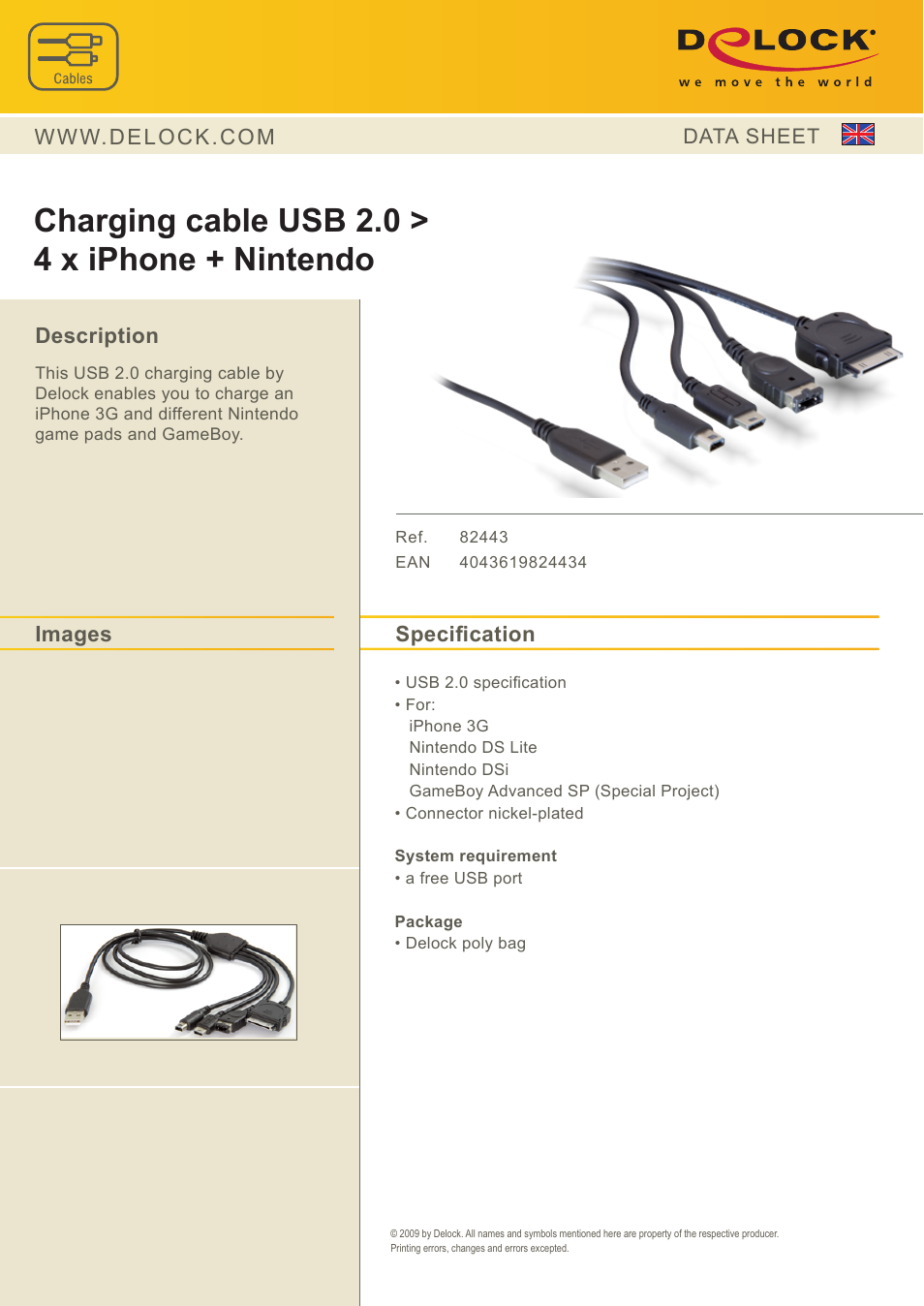 DeLOCK 82443 User Manual | 1 page