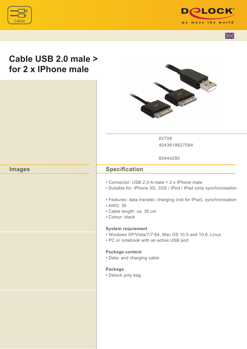 DeLOCK 82708 User Manual | 1 page