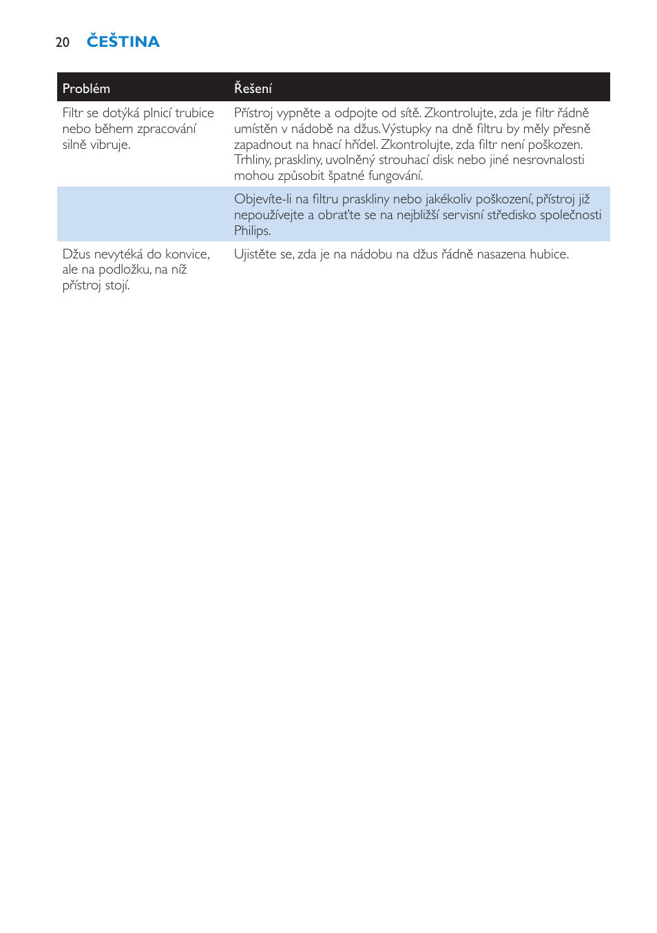 Philips HR1853 User Manual | Page 20 / 88
