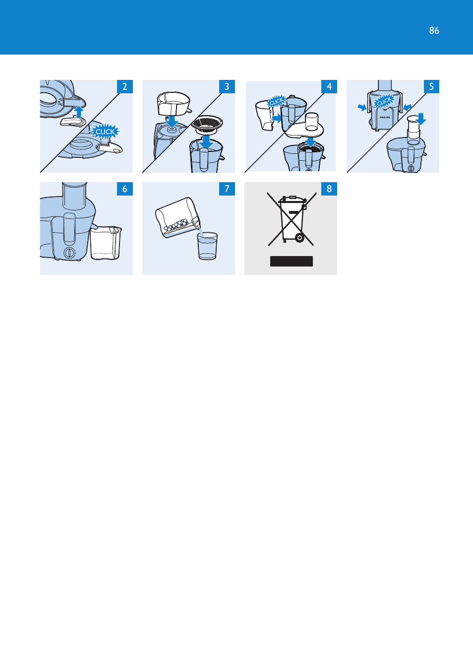 Philips HR1853 User Manual | Page 86 / 88