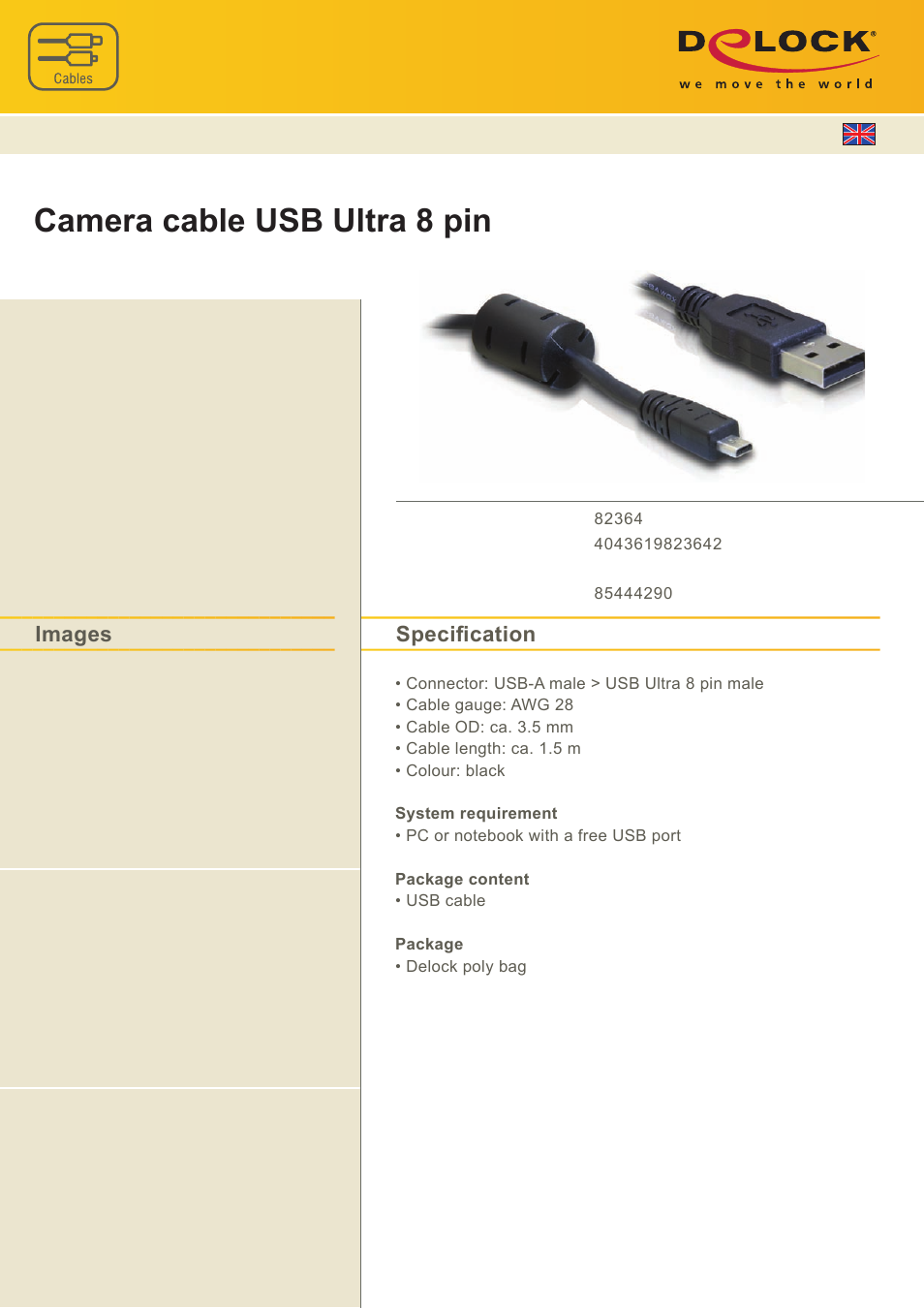 DeLOCK 82364 User Manual | 1 page