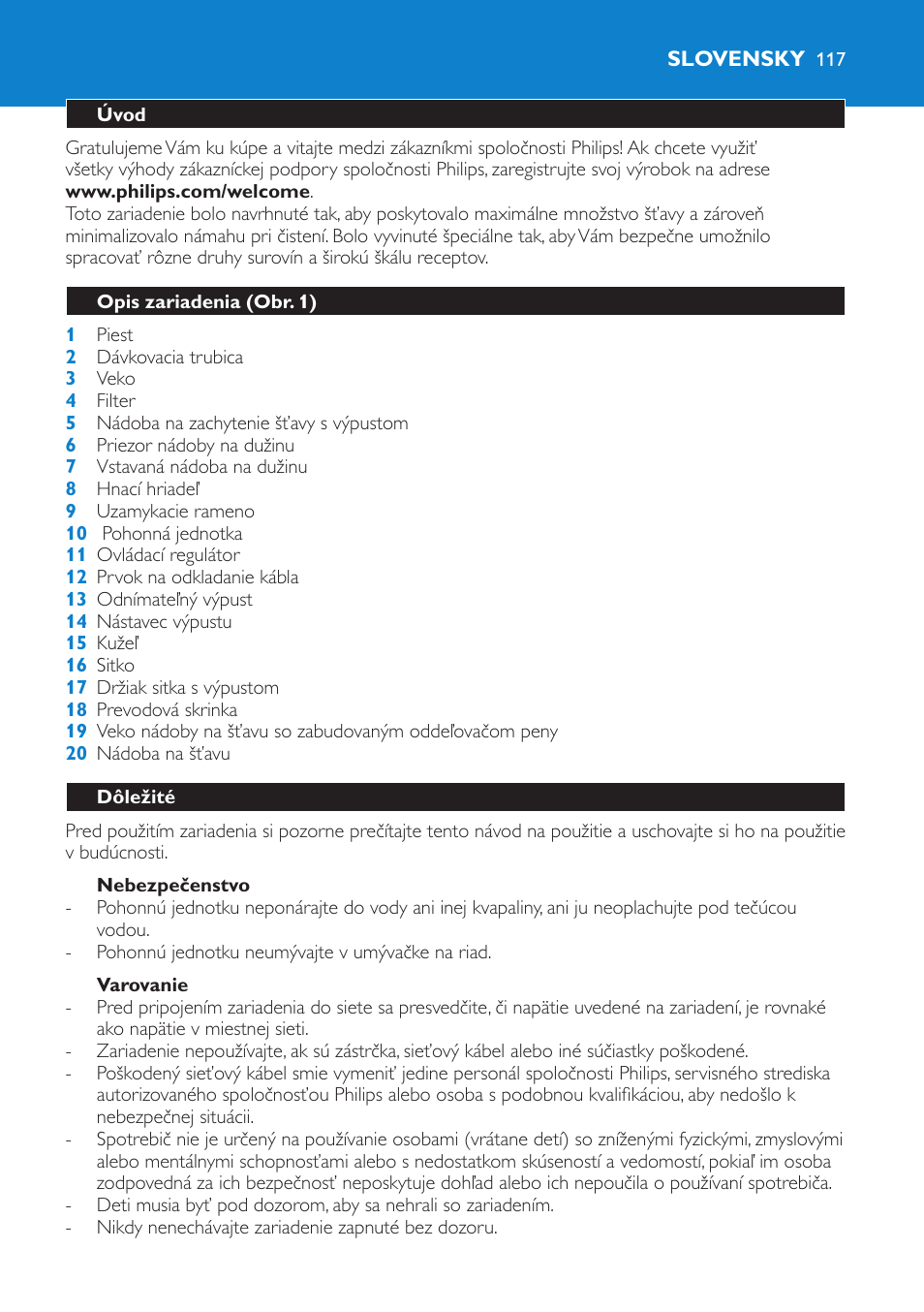 Philips HR1870 User Manual | Page 117 / 156