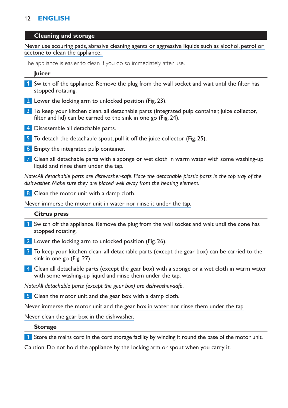 Philips HR1870 User Manual | Page 12 / 156