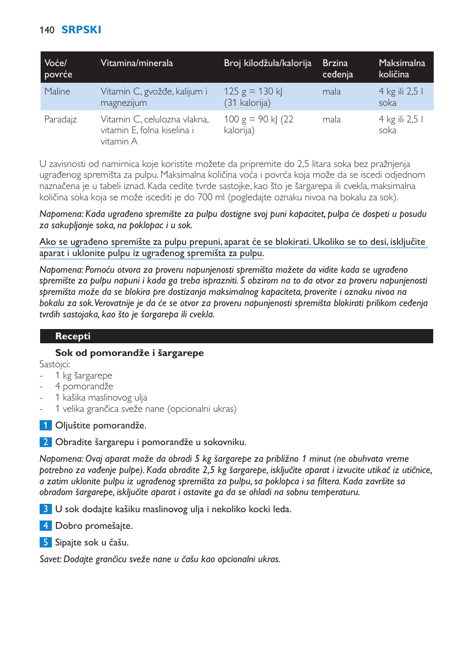 Philips HR1870 User Manual | Page 140 / 156