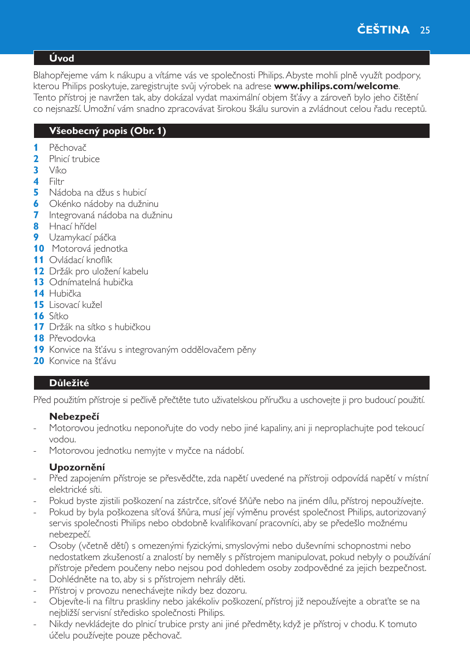 Philips HR1870 User Manual | Page 25 / 156