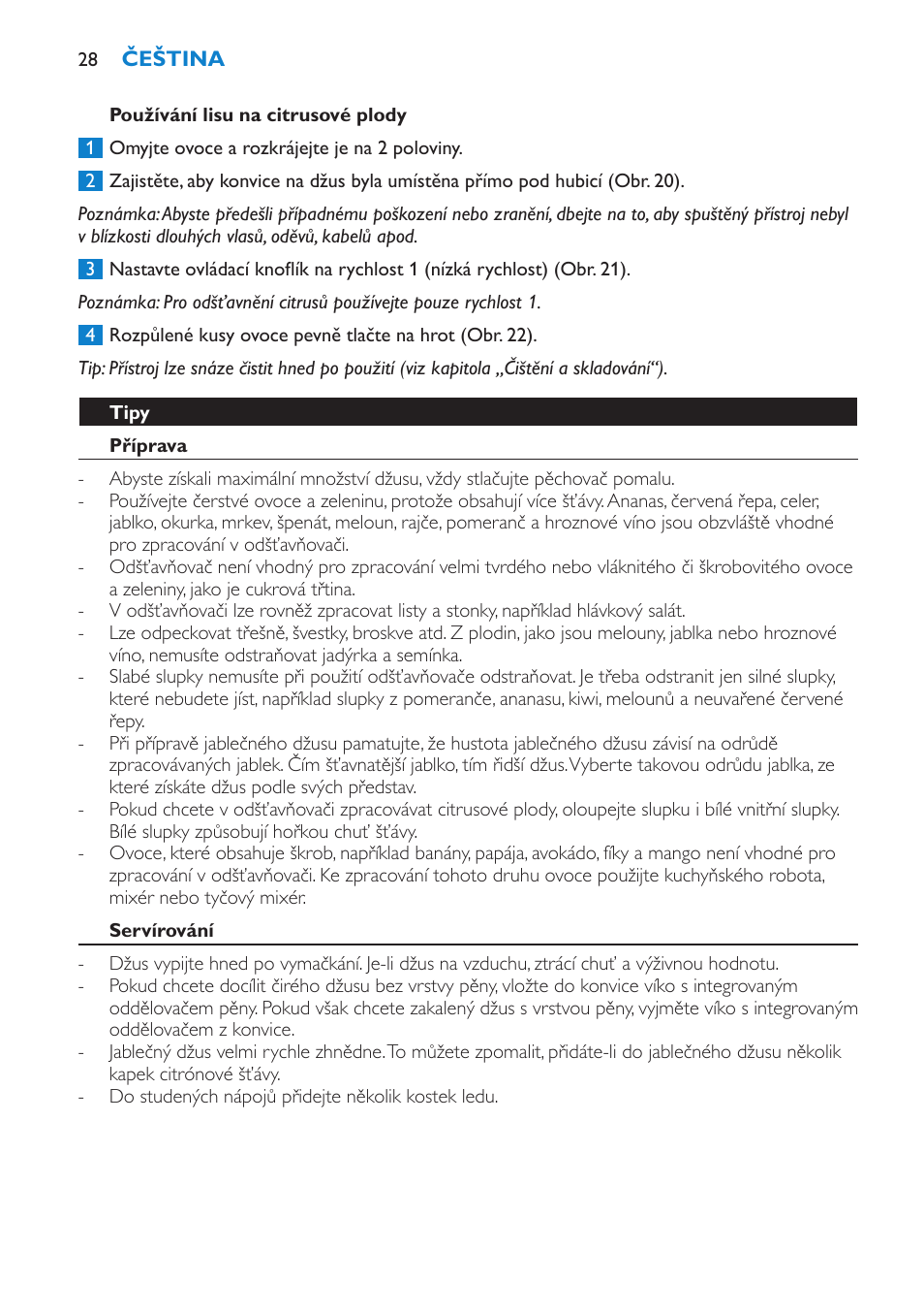 Philips HR1870 User Manual | Page 28 / 156