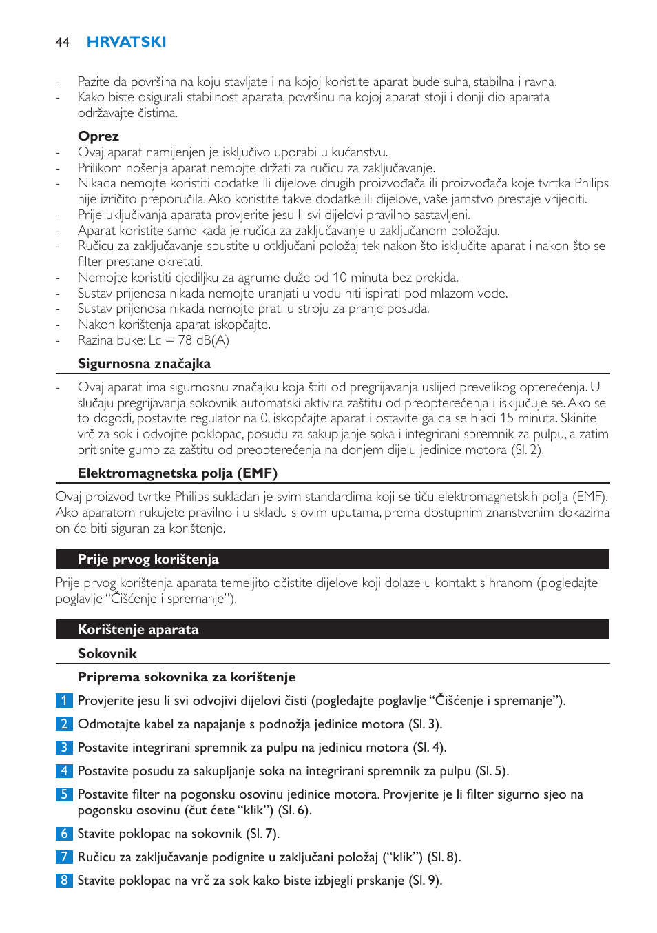 Philips HR1870 User Manual | Page 44 / 156