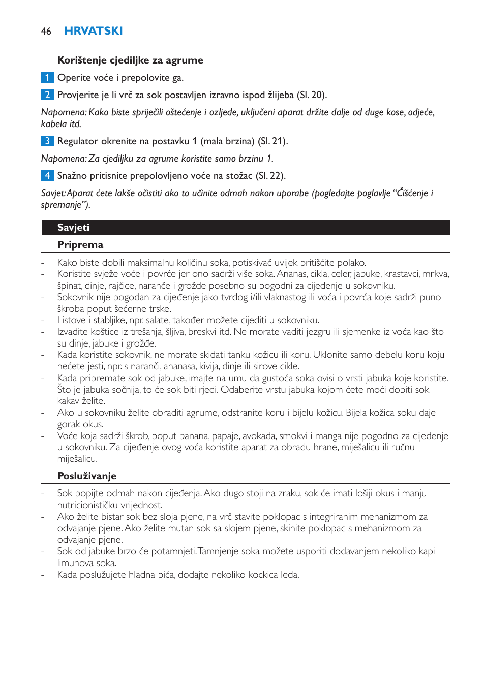 Philips HR1870 User Manual | Page 46 / 156