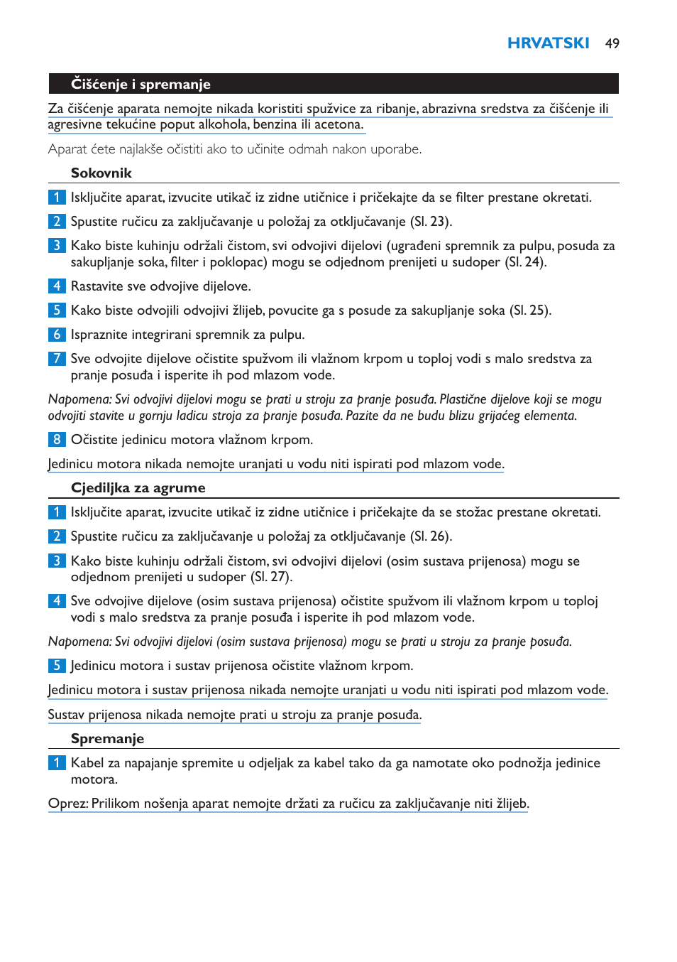 Philips HR1870 User Manual | Page 49 / 156