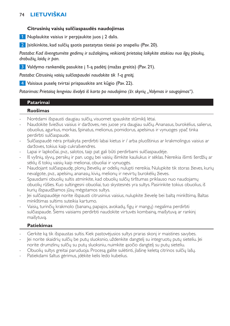 Philips HR1870 User Manual | Page 74 / 156