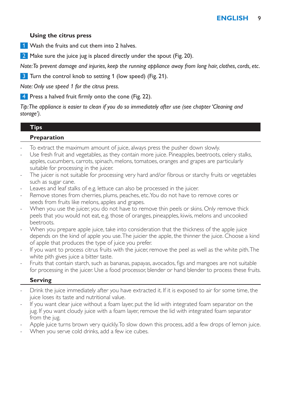 Philips HR1870 User Manual | Page 9 / 156